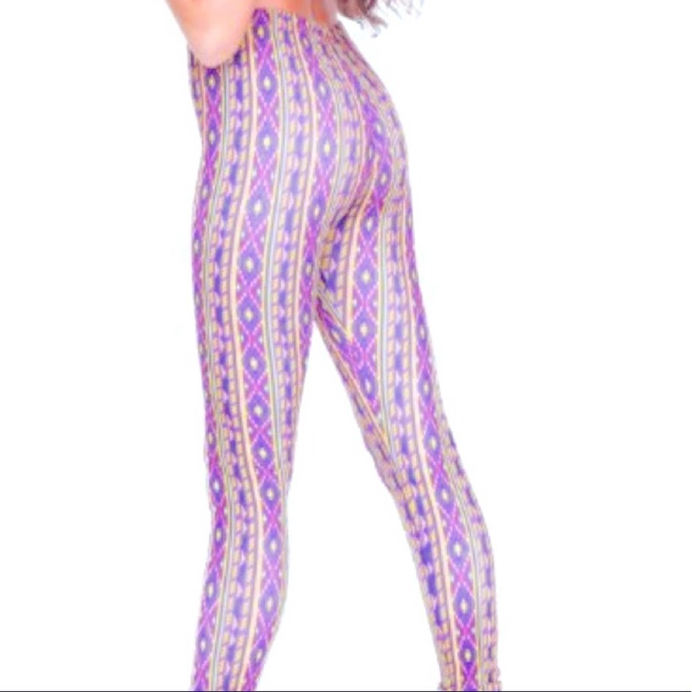American Apparel Printed Nylon Legging Tribal Med